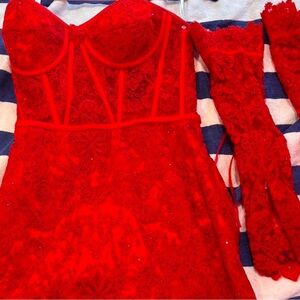 Red Sherri Hill mini dress!!